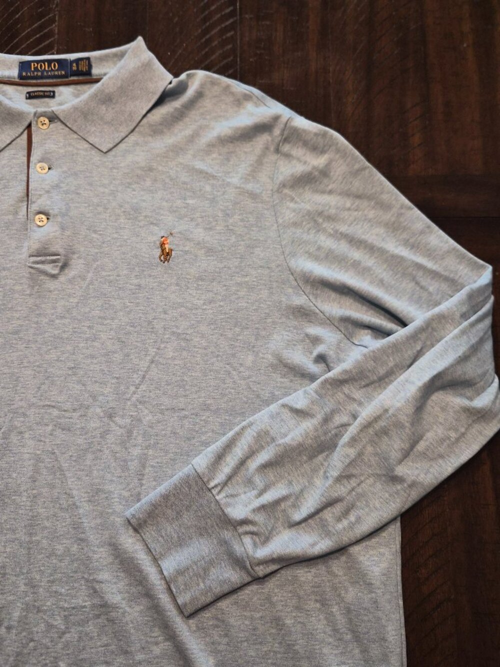 Polo Ralph Lauren Shirt Mens XL Blue Classic Fit Embroidered Pony Logo Polo G794